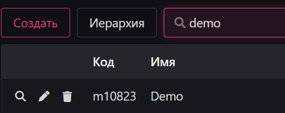 Создание и редактирование организации: Интерфейс